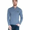 French Denim Polo manches longues col officier T-shirts & Polos -French Denim Soldes 21553730 500 A