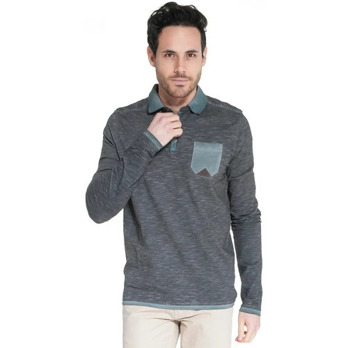 French Denim Polo manches longues Microstripes T-shirts & Polos 3 French Denim Polo manches longues Microstripes T-shirts & Polos