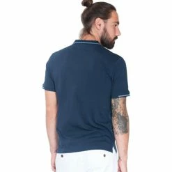 French Denim Polo manches courtes piqu? chin? T-shirts & Polos -French Denim Soldes 21553740 500 C