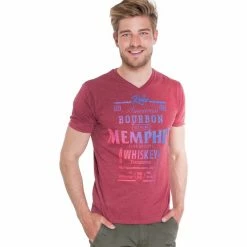 French Denim T-Shirt rouge d?grad? Memphis T-shirts & Polos