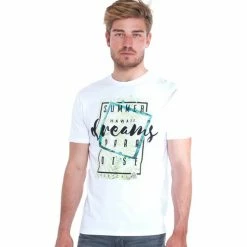 French Denim T-shirt blanc imprim? Summer Dreams T-shirts & Polos