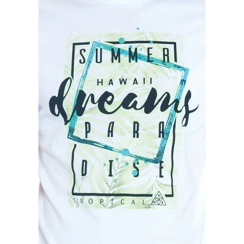 French Denim T-shirt blanc imprim? Summer Dreams T-shirts & Polos 4 French Denim T-shirt blanc imprim? Summer Dreams T-shirts & Polos – Image 2