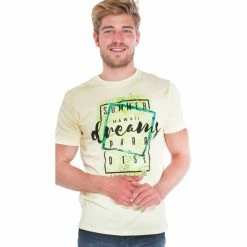 French Denim T-shirt Jaune imprim? Summer Dreams T-shirts & Polos
