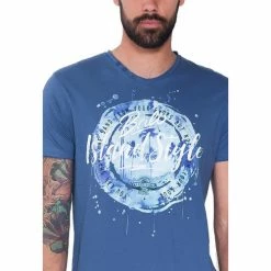 French Denim T-Shirt imprim? Surfwear Island T-shirts & Polos -French Denim Soldes 21553761 500 C