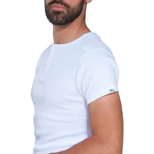 French Denim T-Shirt basique rib col tunisien T-shirts & Polos 4 French Denim T-Shirt basique rib col tunisien T-shirts & Polos – Image 2