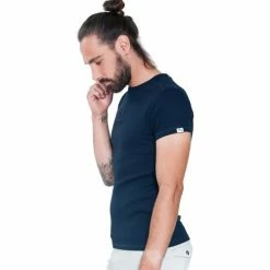 French Denim T-Shirt basique rib col tunisien T-shirts & Polos -French Denim Soldes 21553765 500 B