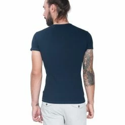 French Denim T-Shirt basique rib col tunisien T-shirts & Polos -French Denim Soldes 21553765 500 C