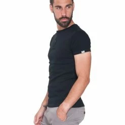 French Denim T-Shirt basique rib col tunisien T-shirts & Polos -French Denim Soldes 21553766 500 B
