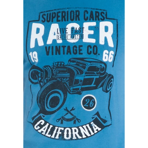French Denim T-Shirt Vintage racer bleu T-shirts & Polos 4 French Denim T-Shirt Vintage racer bleu T-shirts & Polos – Image 2