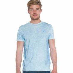 French Denim T-shirt bleu effet d?lav? T-shirts & Polos