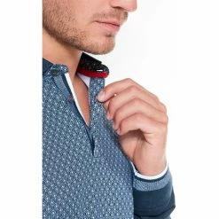 French Denim Polo manches longues imprim? T-shirts & Polos -French Denim Soldes 21553788 500 B