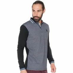 French Denim Polo manches longues imprim? T-shirts & Polos -French Denim Soldes 21553789 500 B