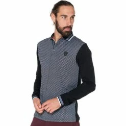 French Denim Polo manches longues imprim? T-shirts & Polos -French Denim Soldes 21553789 500 C