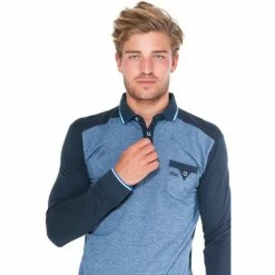 French Denim Polo manches longues bicolore T-shirts & Polos 6 French Denim Polo manches longues bicolore T-shirts & Polos -French Denim Soldes 21553792 500 B