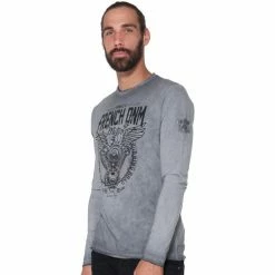 French Denim T-Shirt d?lav? imprim? Motor T-shirts & Polos -French Denim Soldes 21553797 500 B