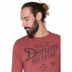 French Denim T-Shirt Cool Dyed imprim? vintage T-shirts & Polos -French Denim Soldes 21553809 500 B