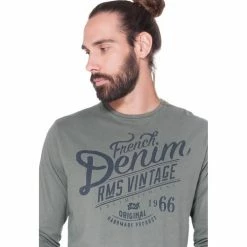 French Denim T-Shirt Cool Dyed imprim? vintage T-shirts & Polos -French Denim Soldes 21553811 500 B