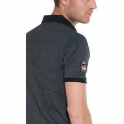 French Denim Polo piqu? ? patchs brod?s T-shirts & Polos -French Denim Soldes 21553817 500 C