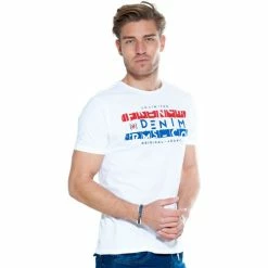 French Denim T-Shirt manches courtes drapeau T-shirts & Polos -French Denim Soldes 21553820 500 B