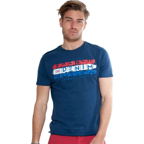 French Denim T-Shirt manches courtes drapeau T-shirts & Polos 3 French Denim T-Shirt manches courtes drapeau T-shirts & Polos