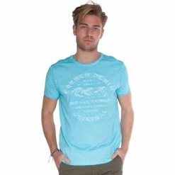 French Denim T-Shirt impression vintage relief T-shirts & Polos