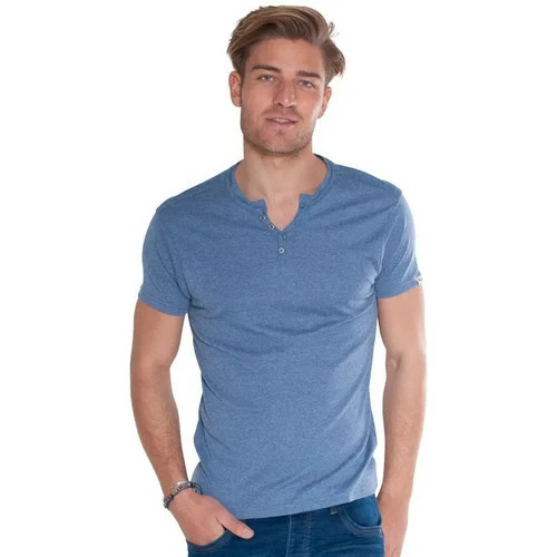 French Denim T-Shirt Col Y boutonn? T-shirts & Polos 3 French Denim T-Shirt Col Y boutonn? T-shirts & Polos
