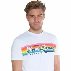 French Denim T-Shirt Vintage Rainbow T-shirts & Polos -French Denim Soldes 21553868 500 B