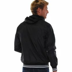 French Denim Coupe vent noir ? capuche d?perlant Manteaux -French Denim Soldes 21553919 500 C