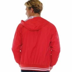 French Denim Coupe vent rouge ? capuche d?perlant Manteaux -French Denim Soldes 21553920 500 C