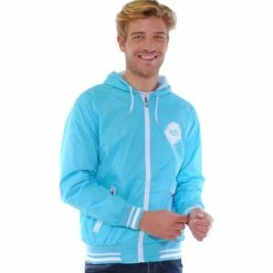 French Denim Coupe vent turquoise ? capuche d?perlant Manteaux