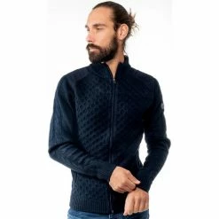 French Denim Gilet chin? ? torsades Pulls & Gilets