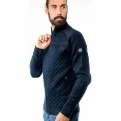 French Denim Gilet chin? ? torsades Pulls & Gilets 7 French Denim Gilet chin? ? torsades Pulls & Gilets -French Denim Soldes 21585153 500 C