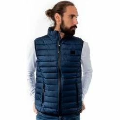 French Denim Doudoune chin?e sans manches Manteaux