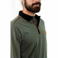 French Denim Polo stretch d?tails Alcantara T-shirts & Polos -French Denim Soldes 21585162 500 B