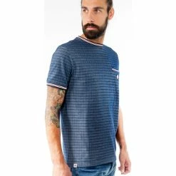 French Denim T-Shirt ray? jacquard T-shirts & Polos -French Denim Soldes 21586118 500 C