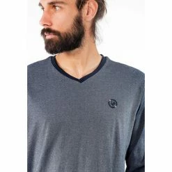 French Denim T-Shirt d?tails tricolores T-shirts & Polos -French Denim Soldes 21586127 500 C