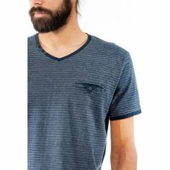 French Denim T-Shirt ray? jacquard T-shirts & Polos -French Denim Soldes 21586128 500 B