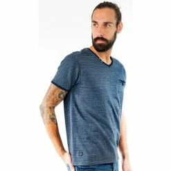 French Denim T-Shirt ray? jacquard T-shirts & Polos -French Denim Soldes 21586128 500 C