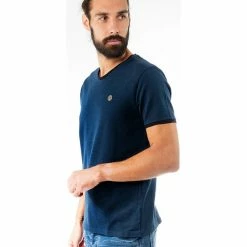 French Denim T-Shirt micromotif jacquard T-shirts & Polos -French Denim Soldes 21586129 500 C