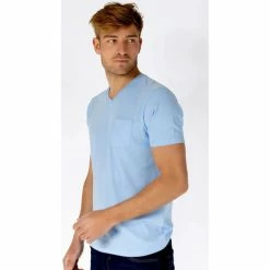 French Denim Tee Shirt Uni Col V T-shirts & Polos -French Denim Soldes 22937494 500 C