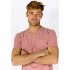 French Denim Tee Shirt Uni Col V T-shirts & Polos -French Denim Soldes 22937497 500 C