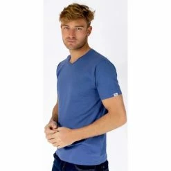 French Denim Tee Shirt Uni Col V T-shirts & Polos -French Denim Soldes 22937500 500 C