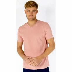 French Denim Tee Shirt Uni Col V T-shirts & Polos