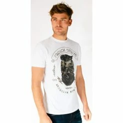 French Denim T-Shirt imprim? t?te de mort T-shirts & Polos -French Denim Soldes 22937506 500 B