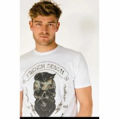 French Denim T-Shirt imprim? t?te de mort T-shirts & Polos -French Denim Soldes 22937506 500 C