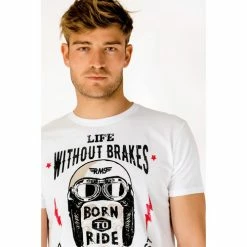 French Denim Tee Shirt imprim? Rider T-shirts & Polos -French Denim Soldes 22937513 500 C