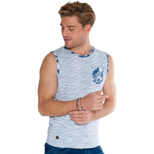 French Denim T-Shirt sans manches chin? T-shirts & Polos 4 French Denim T-Shirt sans manches chin? T-shirts & Polos – Image 2