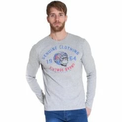 French Denim T-Shirt col rond imprim? manches longues T-shirts & Polos -French Denim Soldes 22972396 500 C