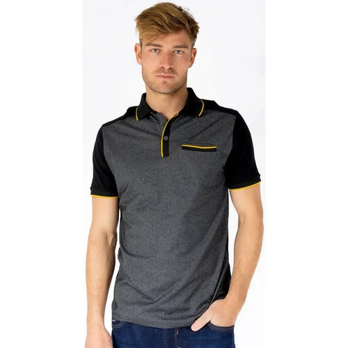 French Denim Polo bicolore imprim? T-shirts & Polos 3 French Denim Polo bicolore imprim? T-shirts & Polos