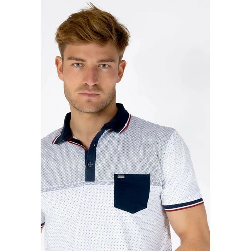 French Denim Polo imprim? tricolore T-shirts & Polos 4 French Denim Polo imprim? tricolore T-shirts & Polos – Image 2